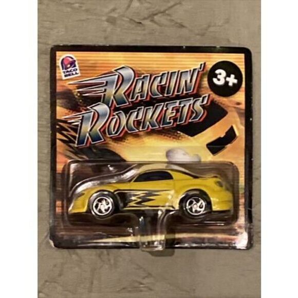 Taco Bell - Racin' Rockets - 2002 - Yellow Car - Collect All 4 - Picture 1 of 4
